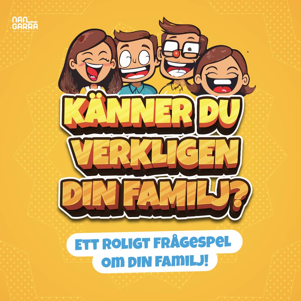 Känn din familj bättre med det nya sällskapsspelet - Känner du verkligen din familj - roliga frågor och utmaningar för barn och vuxna!"